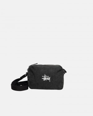 Stussy Canvas Side Pouch Taschen Schwarz | 92653-GITN