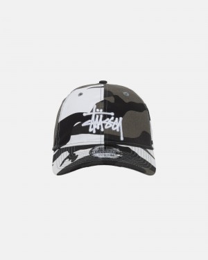 Stussy New Era 9twenty Basic Strapback Hüte Weiß Camouflage | 56871-BYRV