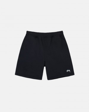 Stussy Stock Logo Kurze Hose Schwarz | 50879-WPYQ